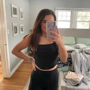 SHEIN Black Crop Top Blouse